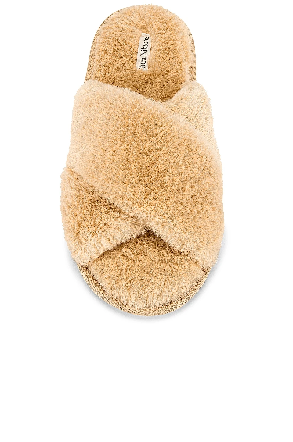 Victoria Teddy Criss Cross Slipper Tan 4 Victoria Teddy Criss Cross Slipper Tan - Image 4
