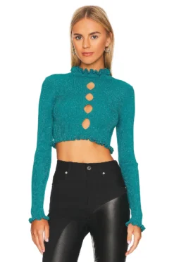 Lorelei Cropped Sweater Blue