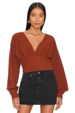 FREE PEOPLE All Nighter Tee Red Jasper