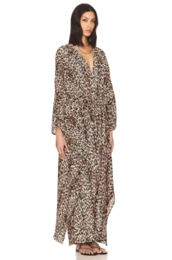 GOOD AMERICAN Always Fits Plisse Goddess Robe Good Leopard 12 GOOD AMERICAN Always Fits Plisse Goddess Robe Good Leopard -Nike Store GAME WD15 V5