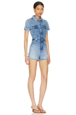 GOOD AMERICAN Fit For Success Short Jumpsuit Blue274 9 GOOD AMERICAN Fit For Success Short Jumpsuit Blue274 -Nike Store GAME WR1 V3