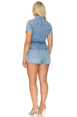 GOOD AMERICAN Fit For Success Short Jumpsuit Blue274 12 GOOD AMERICAN Fit For Success Short Jumpsuit Blue274 -Nike Store GAME WR1 V6