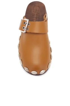 Ganni Retro Leather Clog Tiger's Eye -Nike Store GANR WZ56 V4