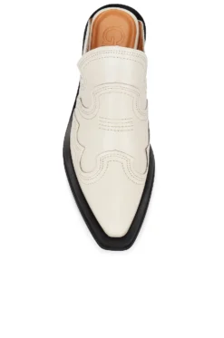 Ganni Embroidered Western Mule Egret 8 Ganni Embroidered Western Mule Egret -Nike Store GANR WZ94 V4