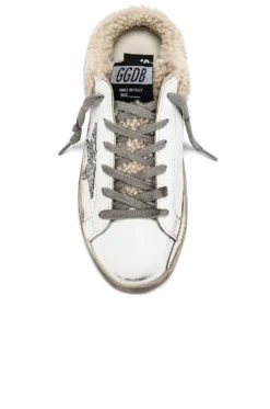Golden Goose Superstar Sabot Shearling Sneaker White, Silver, & Beige 9 Golden Goose Superstar Sabot Shearling Sneaker White, Silver, & Beige -Nike Store GGOR WZ304 V4