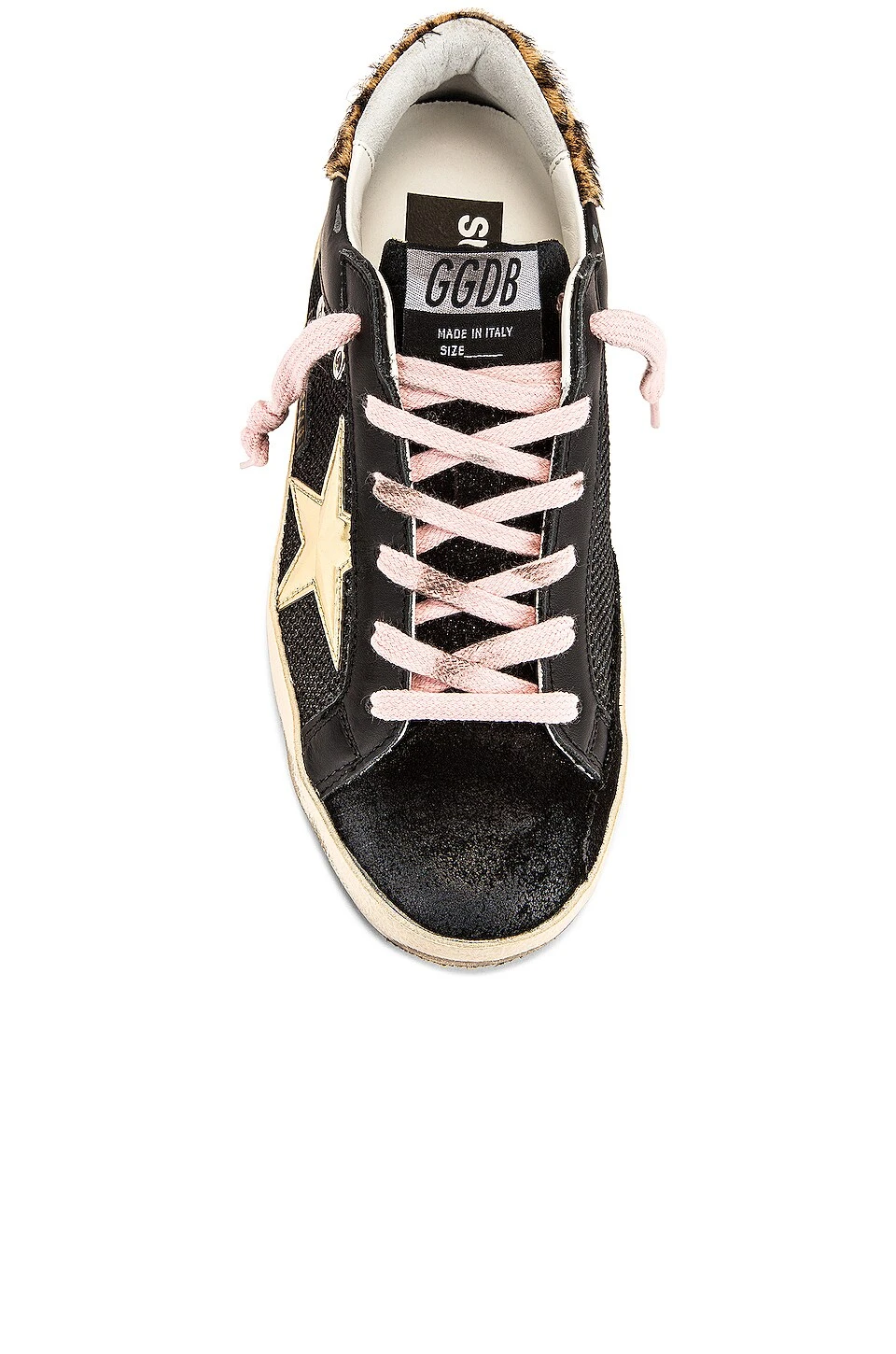 Golden Goose Superstar Sneaker Black, Gold, & Beige Brown Leopard 4 Golden Goose Superstar Sneaker Black, Gold, & Beige Brown Leopard - Image 4