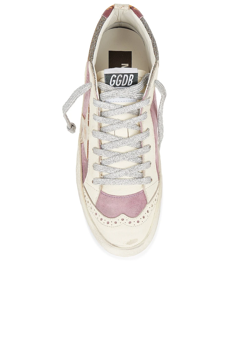 Golden Goose X REVOLVE Mid Star Sneaker Violet & White 4 Golden Goose X REVOLVE Mid Star Sneaker Violet & White - Image 4