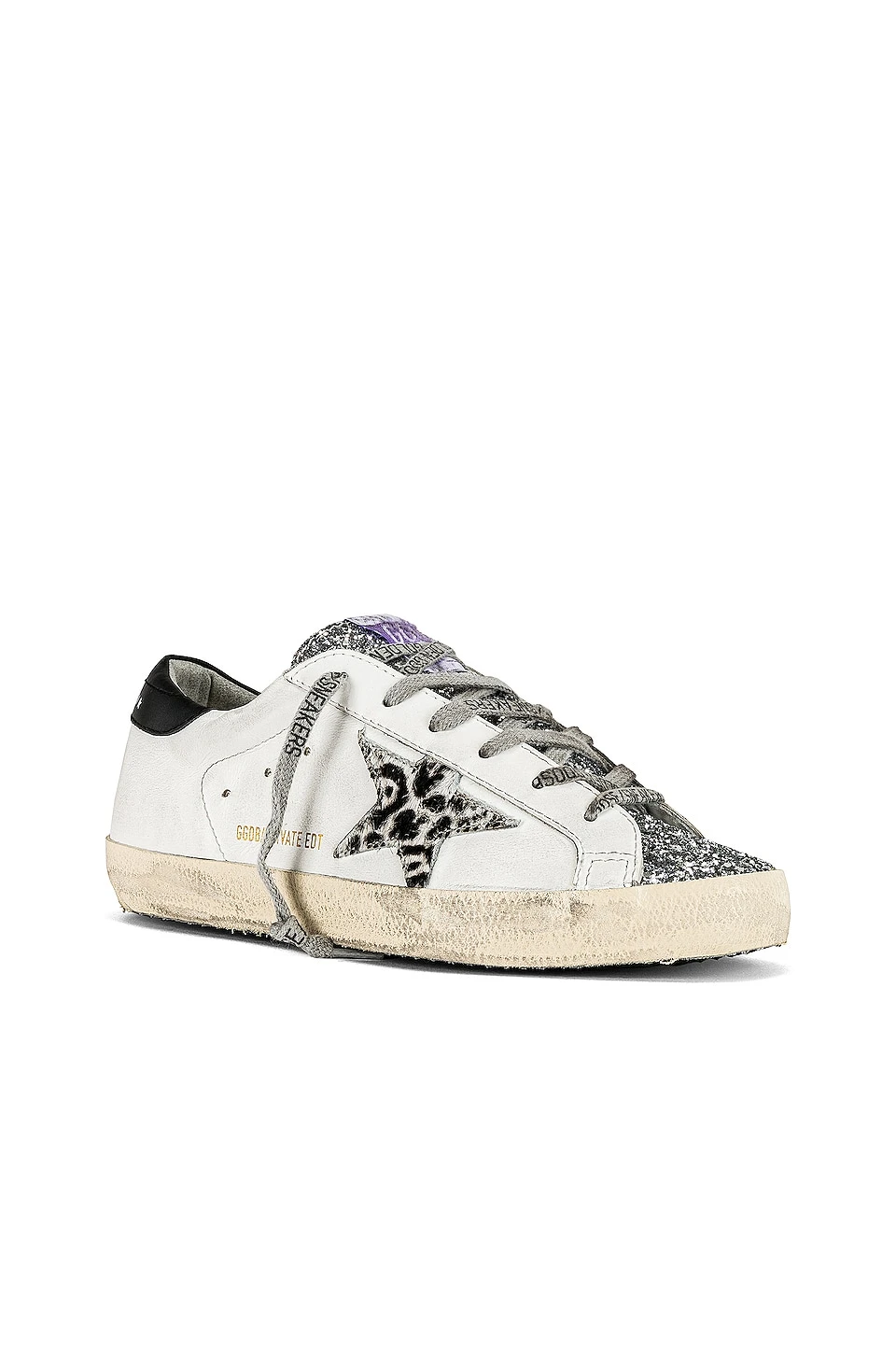 Golden Goose X REVOLVE Superstar Sneaker White, Silver & Black 2 Golden Goose X REVOLVE Superstar Sneaker White, Silver & Black - Image 2