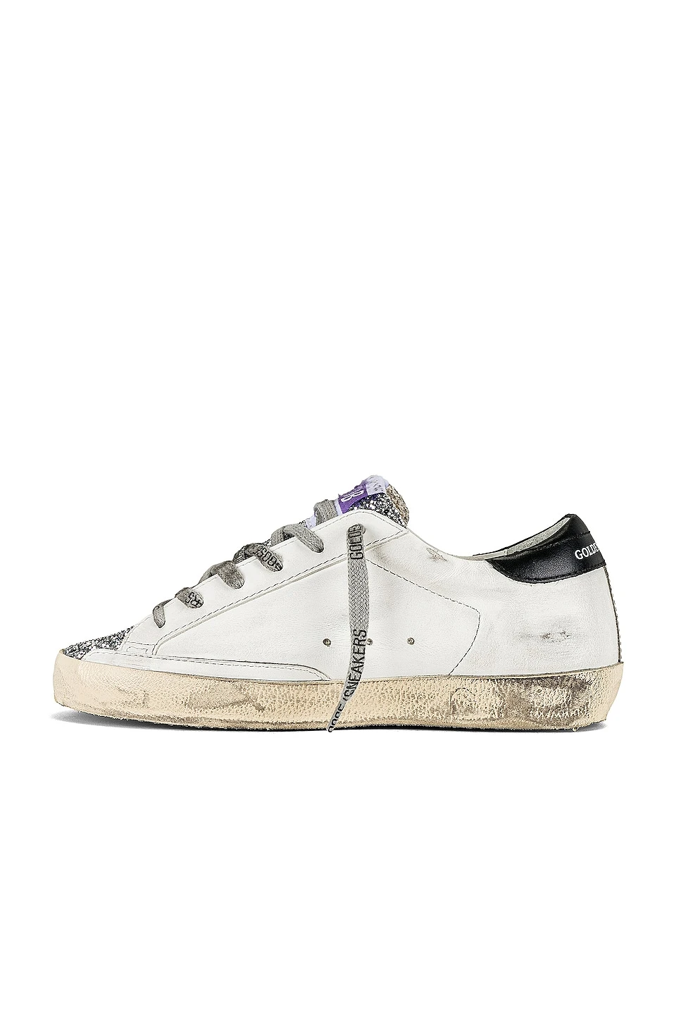 Golden Goose X REVOLVE Superstar Sneaker White, Silver & Black 5 Golden Goose X REVOLVE Superstar Sneaker White, Silver & Black - Image 5