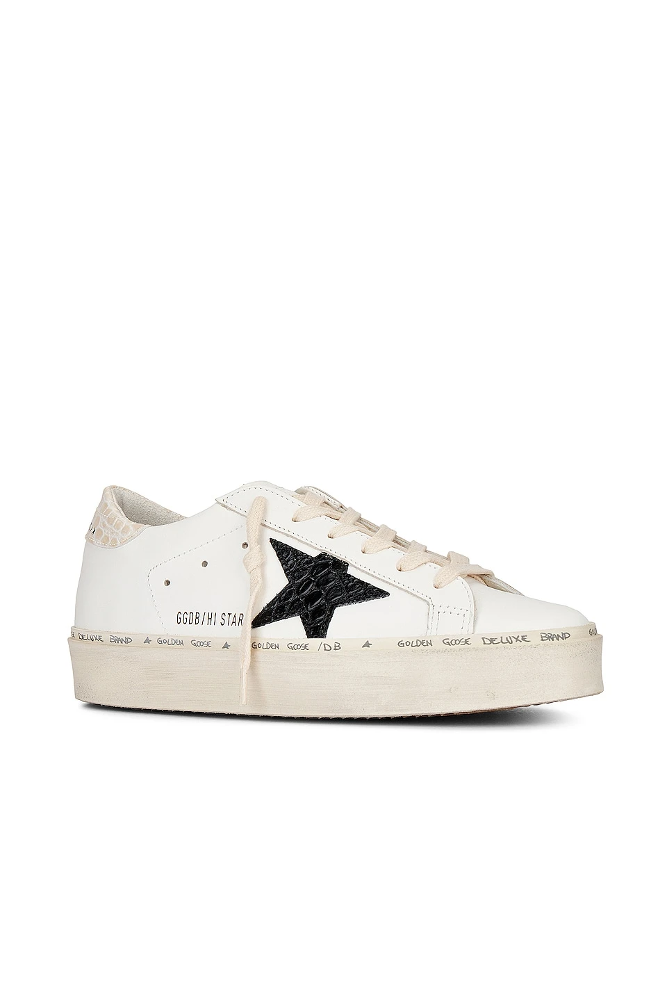 Golden Goose Hi Star Sneaker White, Black, & Ivory 2 Golden Goose Hi Star Sneaker White, Black, & Ivory - Image 2
