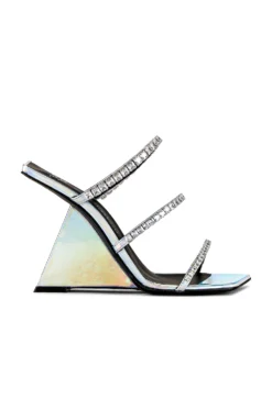 Giuseppe Zanotti Tutankamon 105 Mule Opal Argento