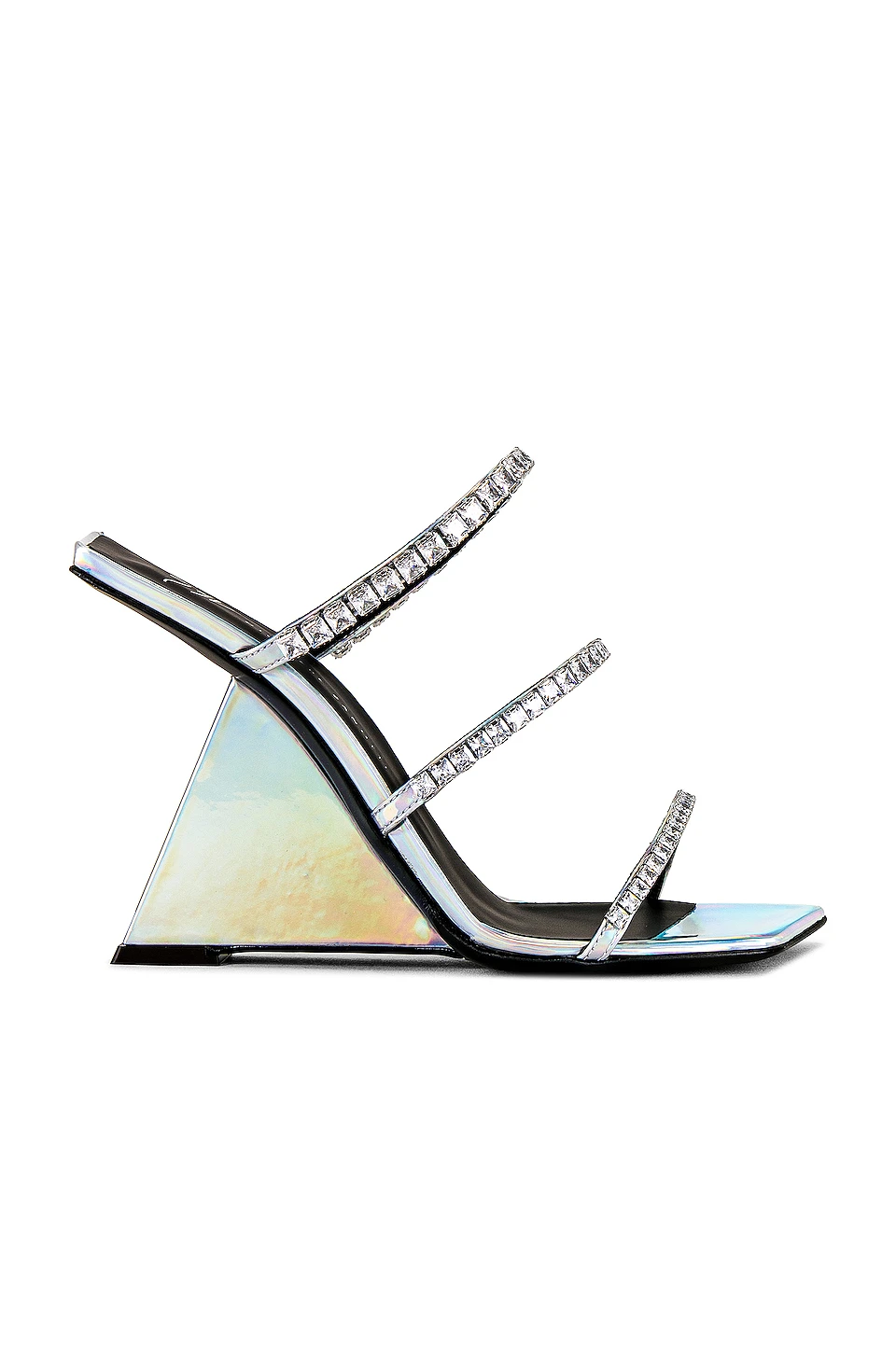 Giuseppe Zanotti Tutankamon 105 Mule Opal Argento 1 Giuseppe Zanotti Tutankamon 105 Mule Opal Argento