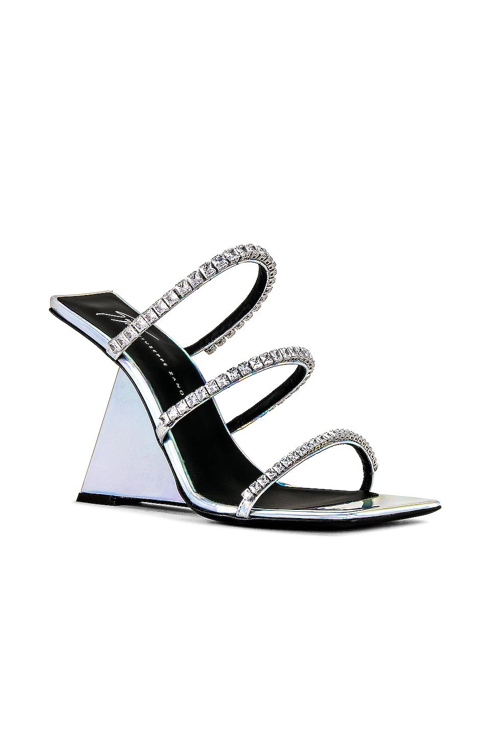 Giuseppe Zanotti Tutankamon 105 Mule Opal Argento 2 Giuseppe Zanotti Tutankamon 105 Mule Opal Argento - Image 2