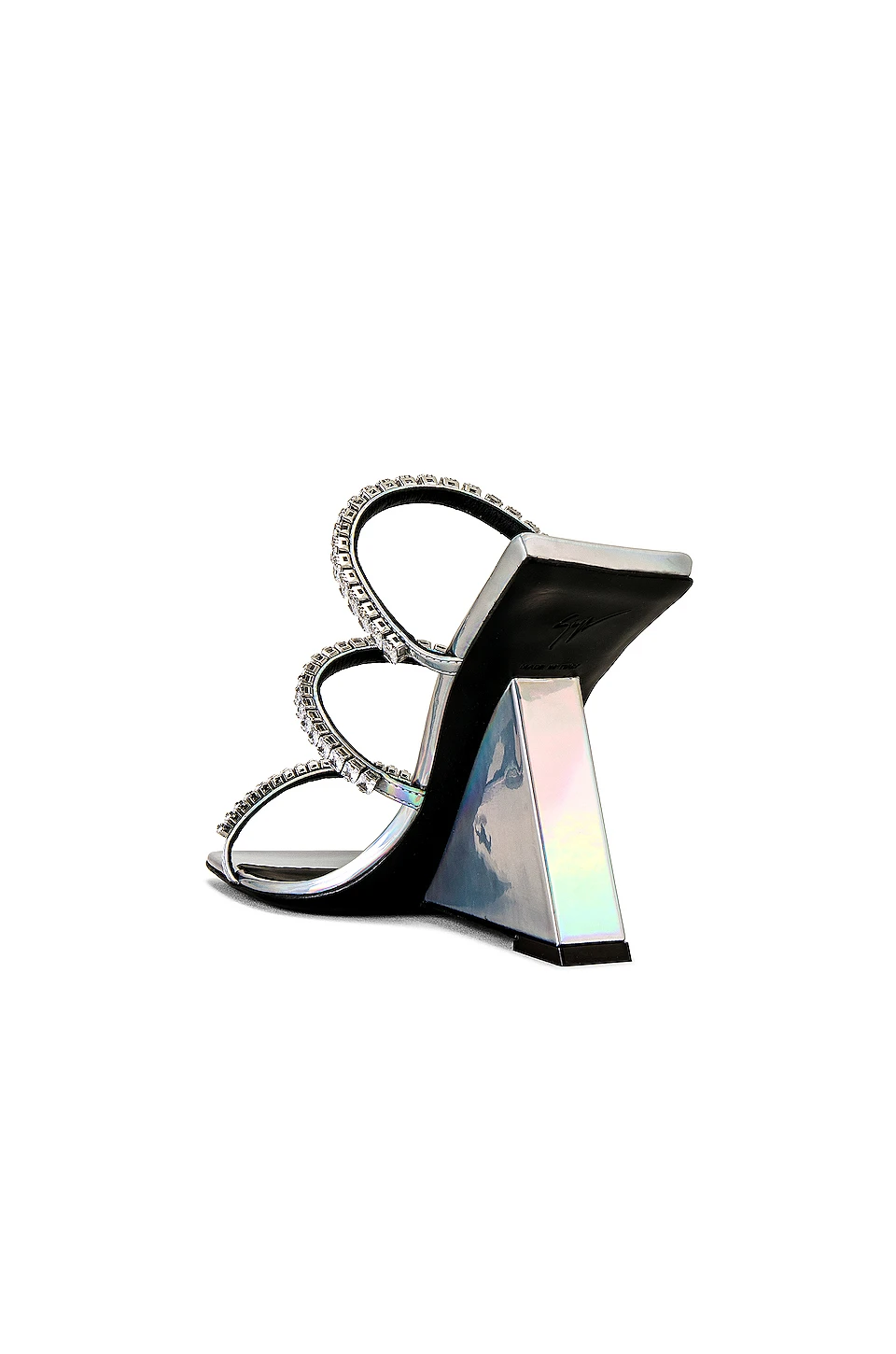 Giuseppe Zanotti Tutankamon 105 Mule Opal Argento 3 Giuseppe Zanotti Tutankamon 105 Mule Opal Argento - Image 3
