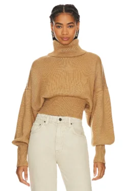 Jovany Turtleneck Sweater Camel