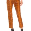 Shiloh Leather Pant Orange Snake