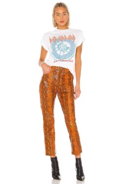 Shiloh Leather Pant Orange Snake -Nike Store GRLR WP12 V4