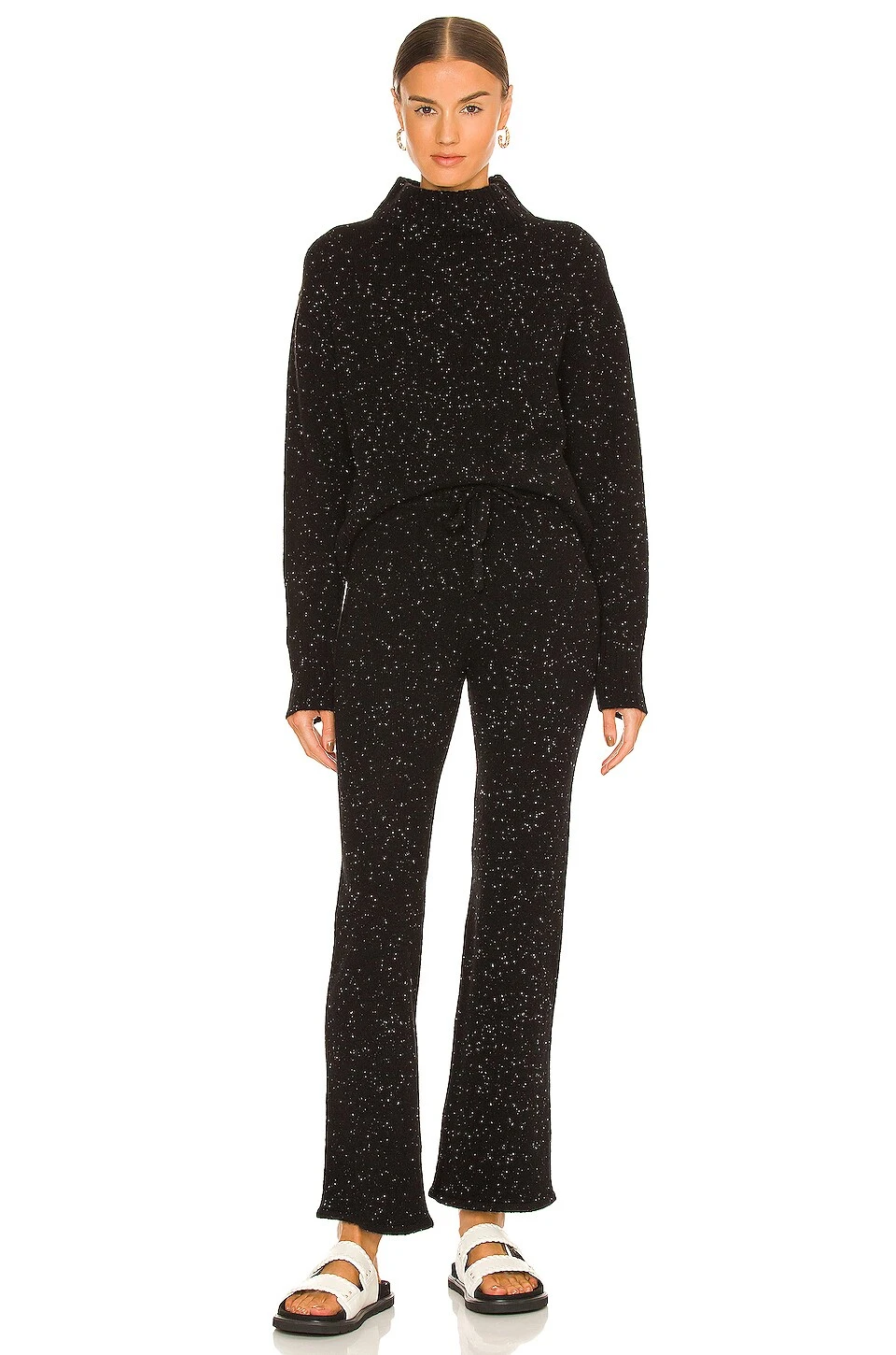 Cashmere Neps Lounge Pants Black 4 Cashmere Neps Lounge Pants Black - Image 4