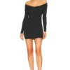 X REVOLVE Rhoda Mini Dress Black