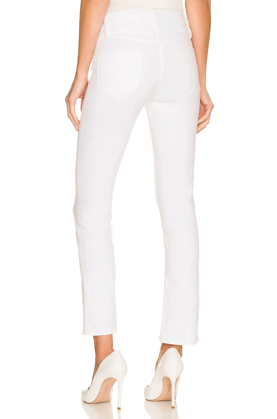 Nico Maternity Midrise Straight Ankle White 4 Nico Maternity Midrise Straight Ankle White - Image 4