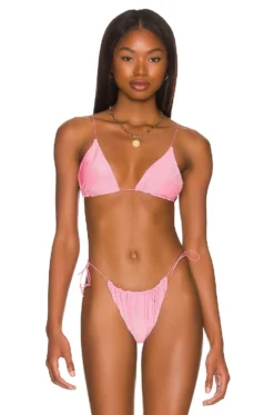 It's Now Cool String Bikini Top Quartz Lurex