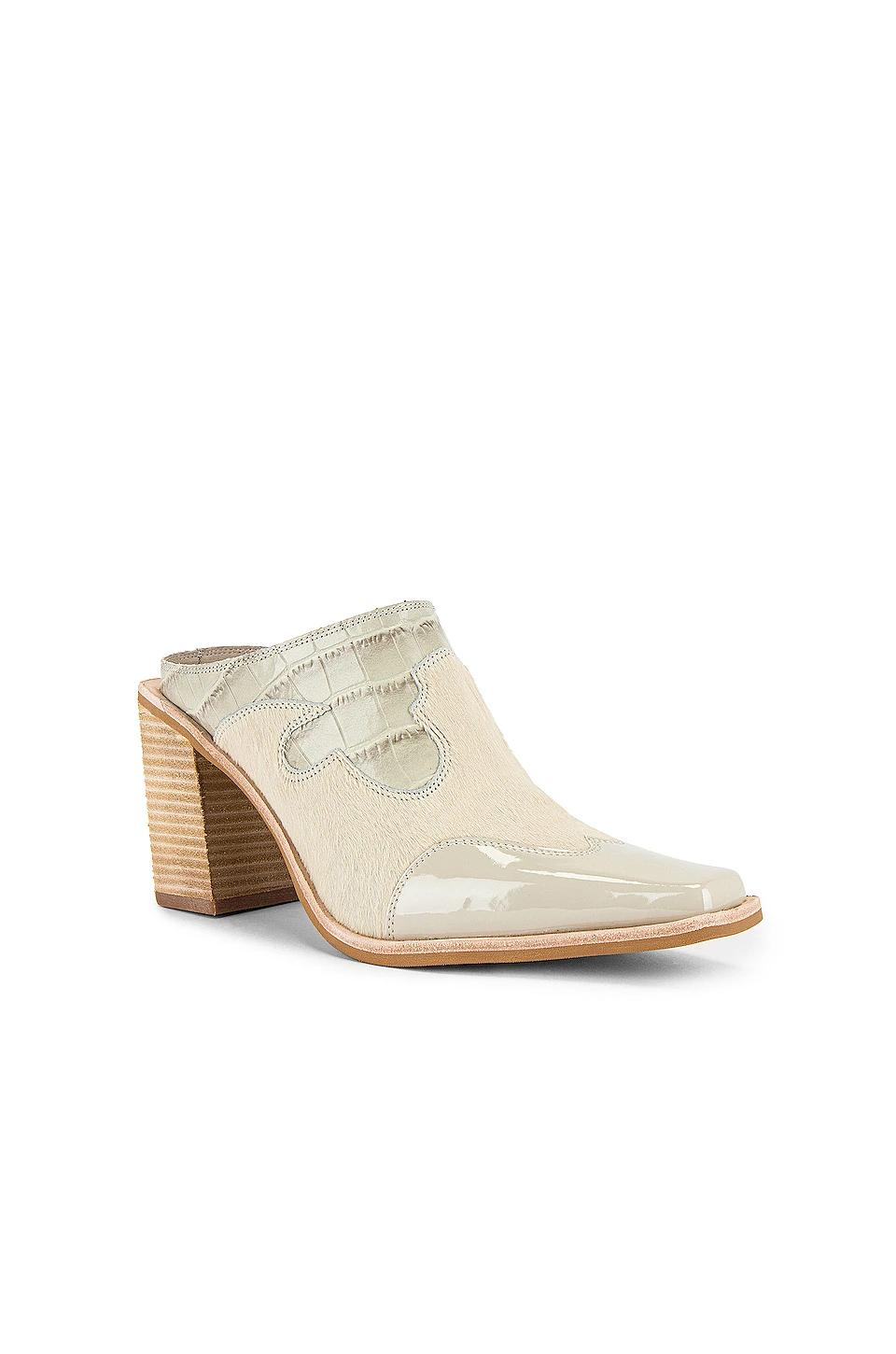 Jeffrey Campbell Cowgirl Mule Ivory Exotic Multi 2 Jeffrey Campbell Cowgirl Mule Ivory Exotic Multi - Image 2