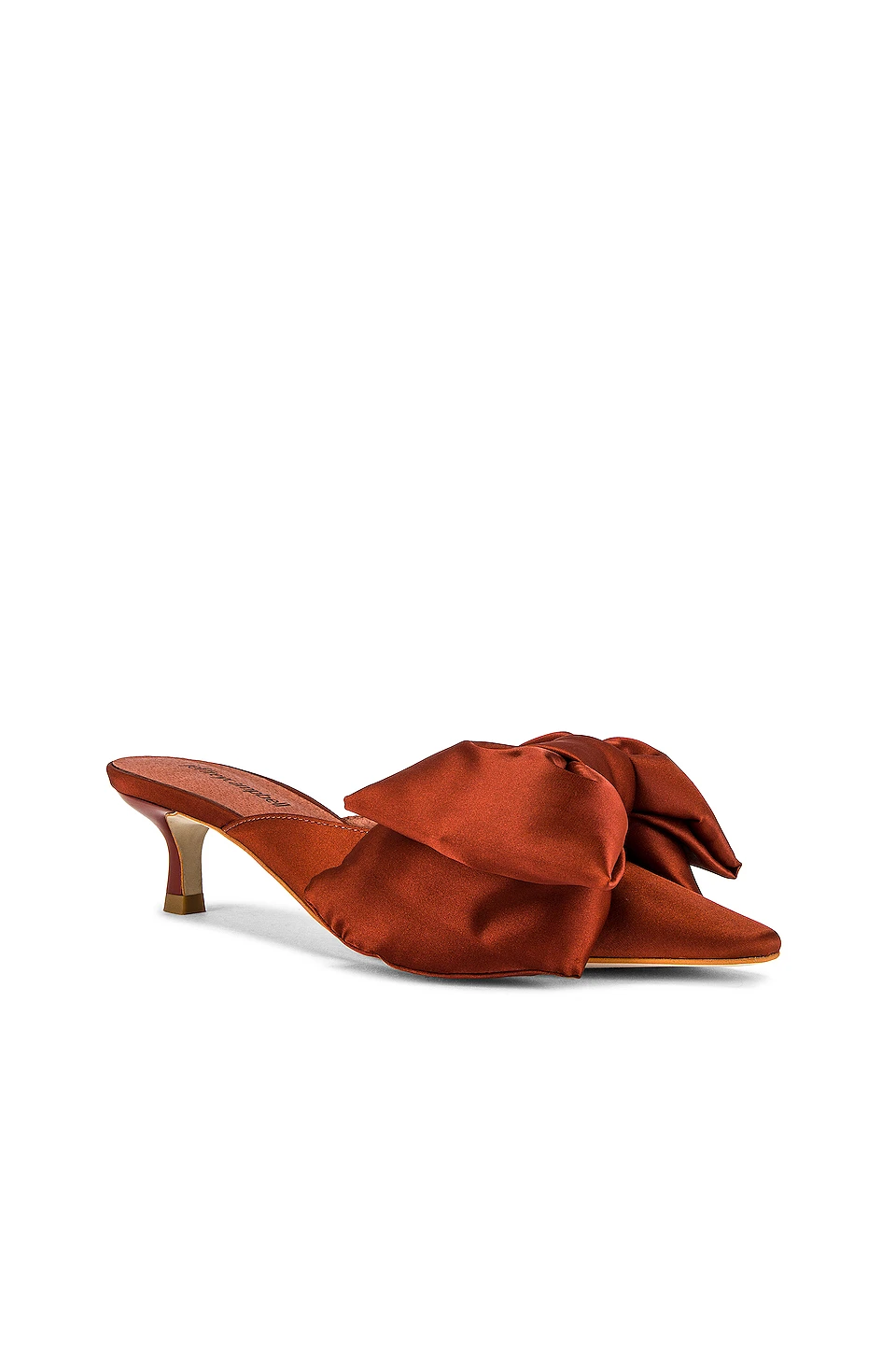 Jeffrey Campbell Ruban Mule Rust Satin 2 Jeffrey Campbell Ruban Mule Rust Satin - Image 2