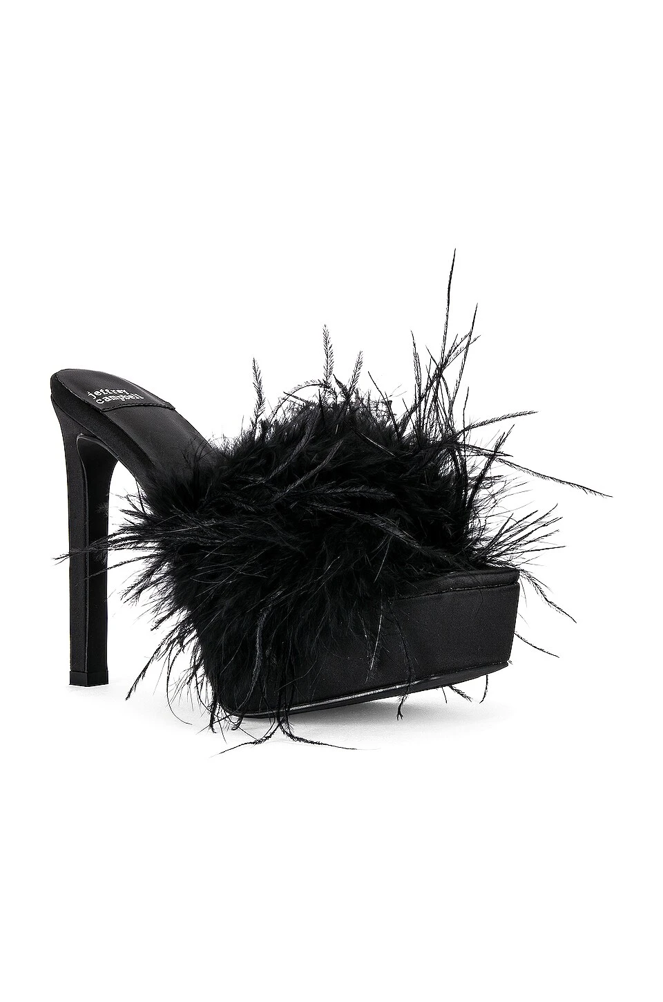 Jeffrey Campbell Infatuate Platform Mule Black Satin Black 2 Jeffrey Campbell Infatuate Platform Mule Black Satin Black - Image 2