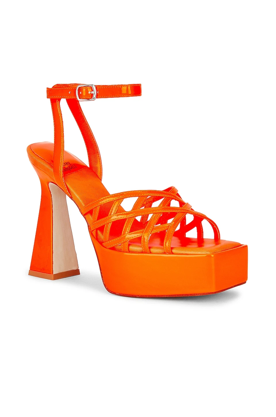 Jeffrey Campbell Modest Sandal Orange Patent 2 Jeffrey Campbell Modest Sandal Orange Patent - Image 2