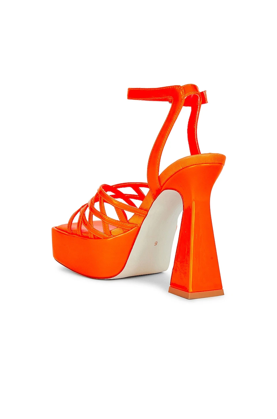 Jeffrey Campbell Modest Sandal Orange Patent 3 Jeffrey Campbell Modest Sandal Orange Patent - Image 3