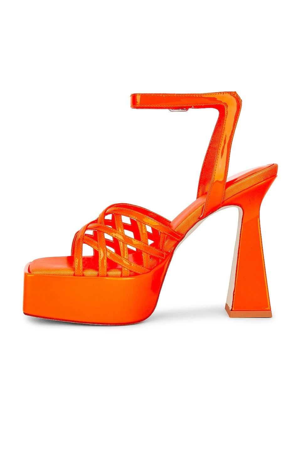 Jeffrey Campbell Modest Sandal Orange Patent 5 Jeffrey Campbell Modest Sandal Orange Patent - Image 5