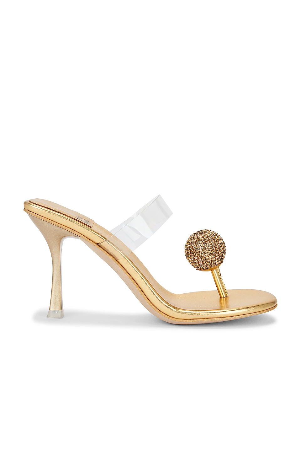 Jeffrey Campbell Polished Sandal Gold Clear 1 Jeffrey Campbell Polished Sandal Gold Clear