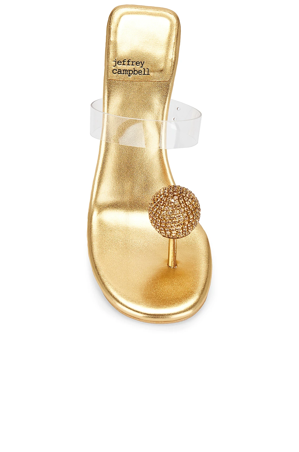 Jeffrey Campbell Polished Sandal Gold Clear 4 Jeffrey Campbell Polished Sandal Gold Clear - Image 4