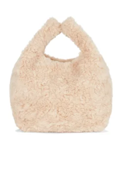 JAKKE Bertha Curly Faux Fur Bag Biscuit