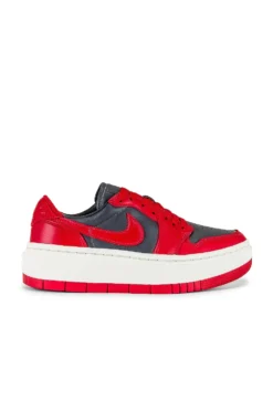 Air Jordan 1 Elevate Low Sneaker Dark Grey, Varsity Red, & Snail