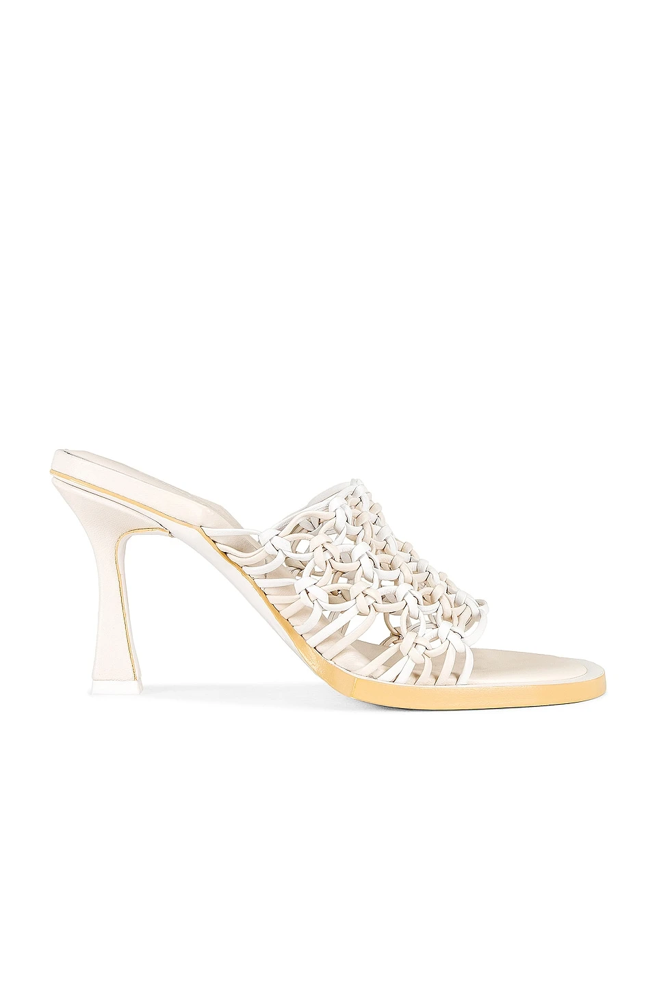 Theo Lattice Mule Heeled Sandals Ivory White 1 Theo Lattice Mule Heeled Sandals Ivory White