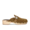 Allegra Suede Clog Kaki