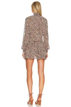 Turtleneck Ruffle Skirt Mini Dress Melba -Nike Store KISA WD462 V3