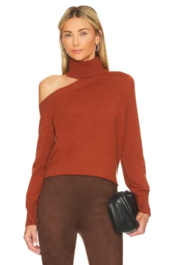 Easton One Shoulder Sweater Nubuck