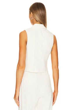 Fable Double Breasted Vest Ecru & Gold 7 Fable Double Breasted Vest Ecru & Gold -Nike Store LAGR WO176 V3