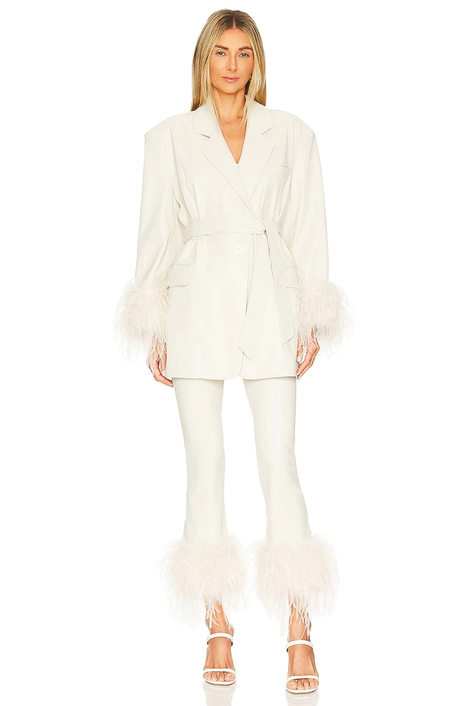 Pagetta Faux Leather Pant Bone 4 Pagetta Faux Leather Pant Bone - Image 4