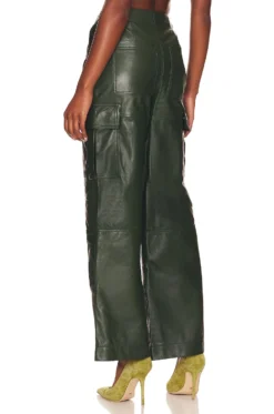 The Madi Leather Pant Forest Green -Nike Store LCDE WP202 V3
