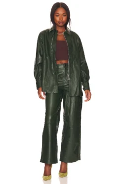 The Madi Leather Pant Forest Green -Nike Store LCDE WP202 V4