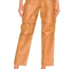 The Flo Leather Pant Camel