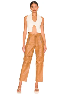 The Flo Leather Pant Camel -Nike Store LCDE WP220 V4