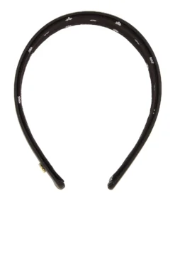 Faux Leather Bessette Headband Jet