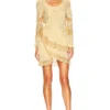 LoveShackFancy Angora Mini Dress Nougat