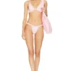 LoveShackFancy Aniya Bikini Set Pink Angel