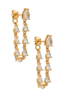 Piper Ear Chain Earrings Gold