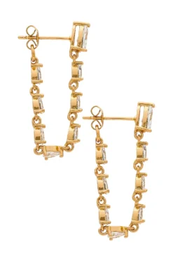 Piper Ear Chain Earrings Gold -Nike Store LILR WL136 V3
